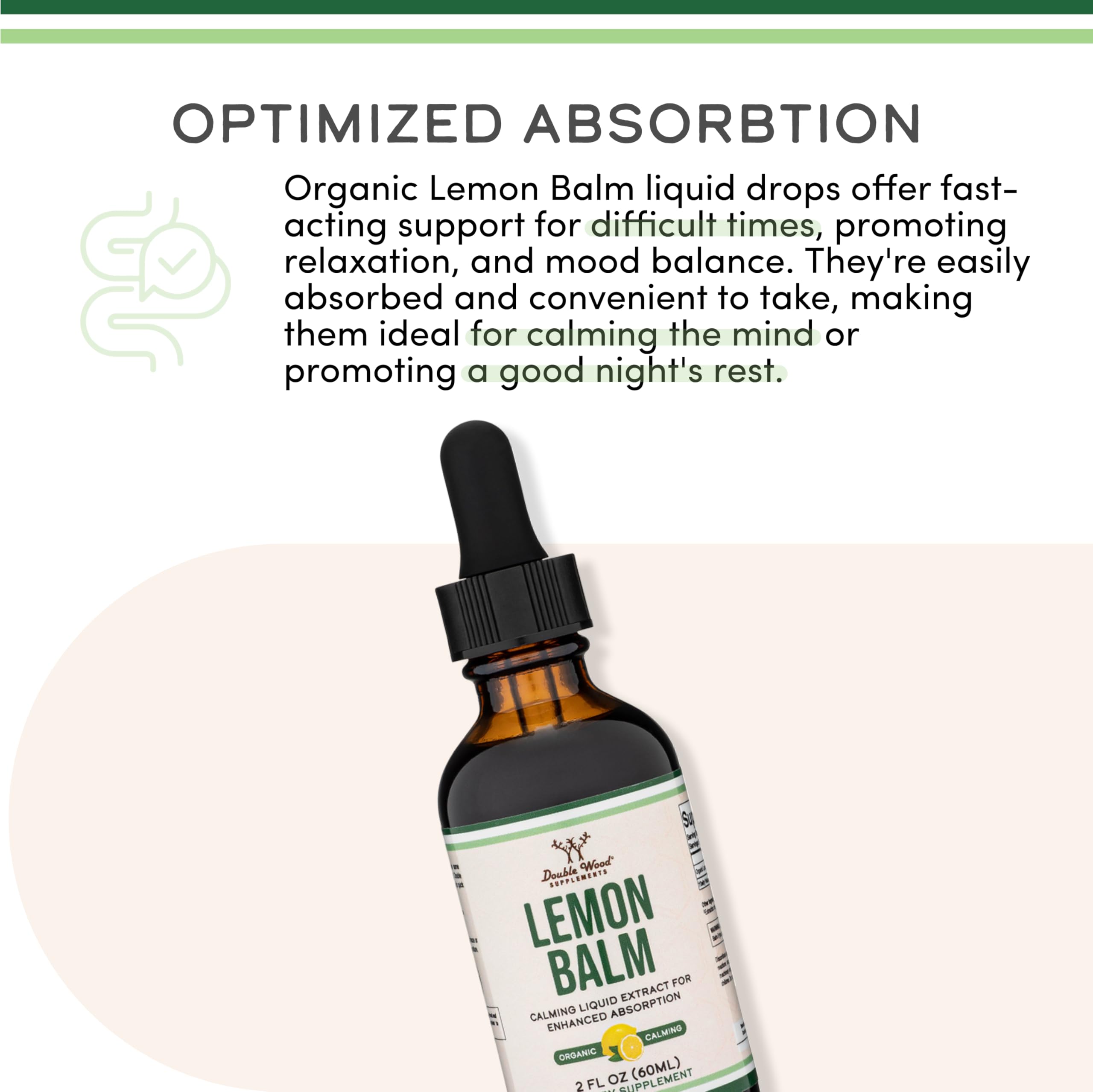 Lemon balm tea mix with Double Wood tincture for enhanced aroma and flavor.