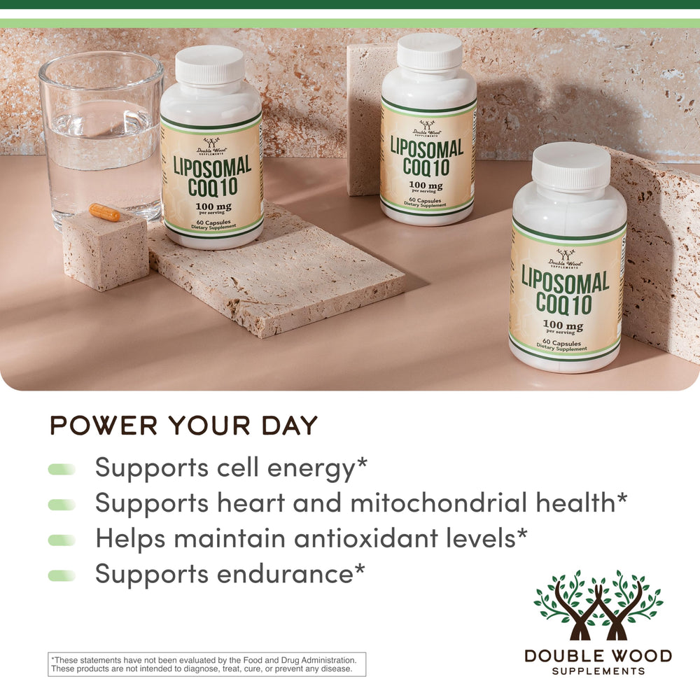 Illustration of liposomal delivery showing enhanced absorption for CoQ10.