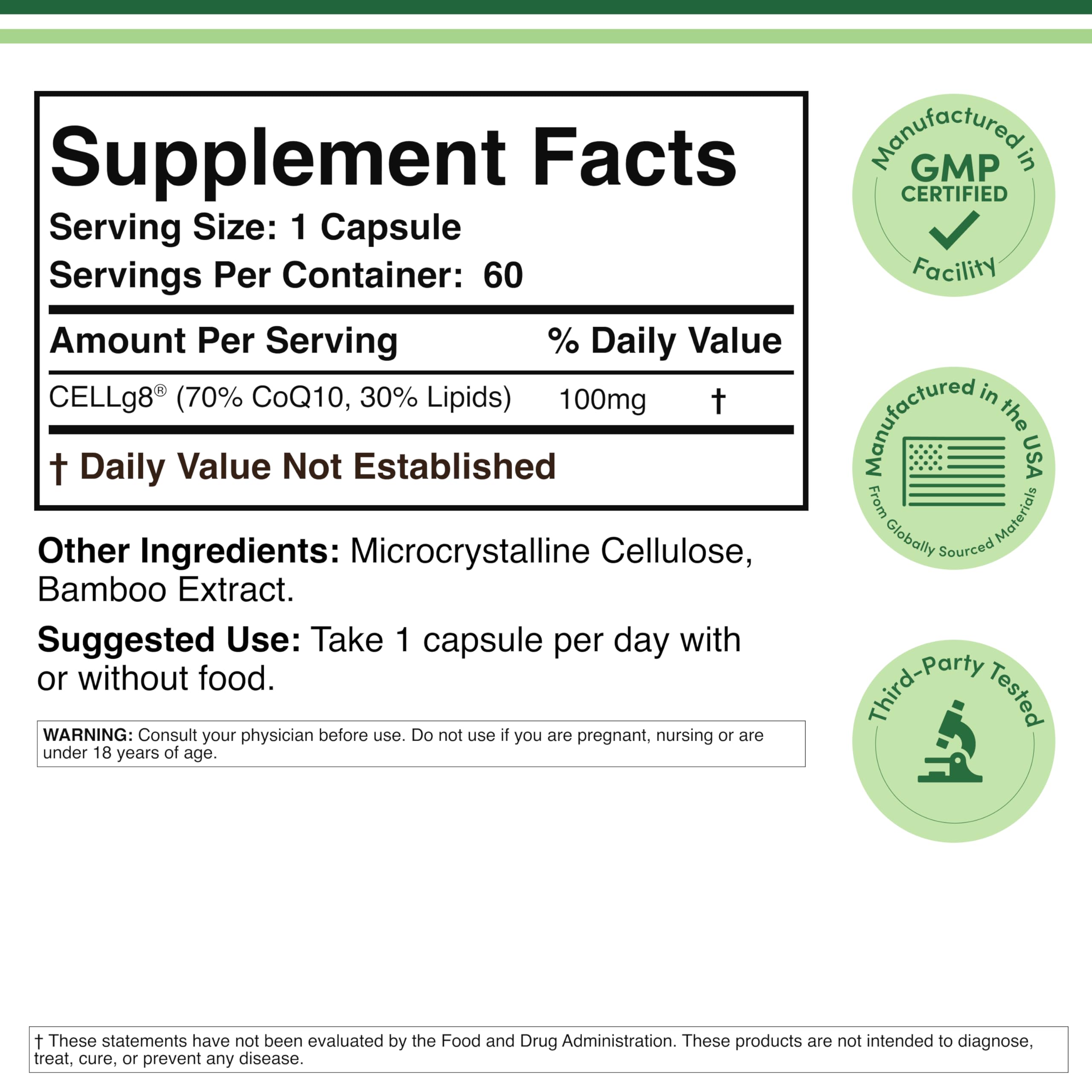 Serving Double Wood CoQ10 ready for your daily energy routine.