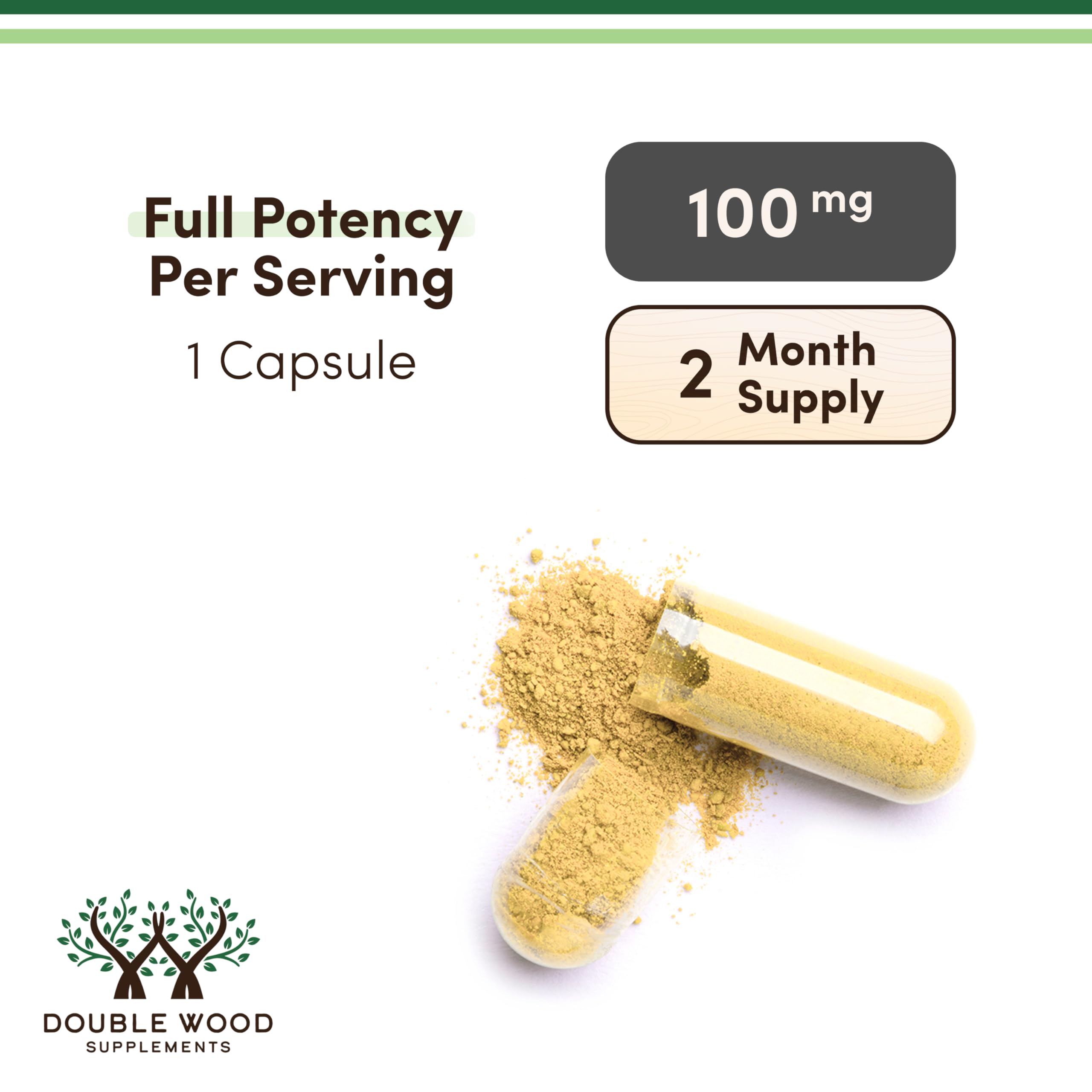 Vegetarian and gluten-free Double Wood CoQ10 fits diverse diets.