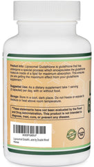 Closeup of Double Wood Liposomal Glutathione capsules