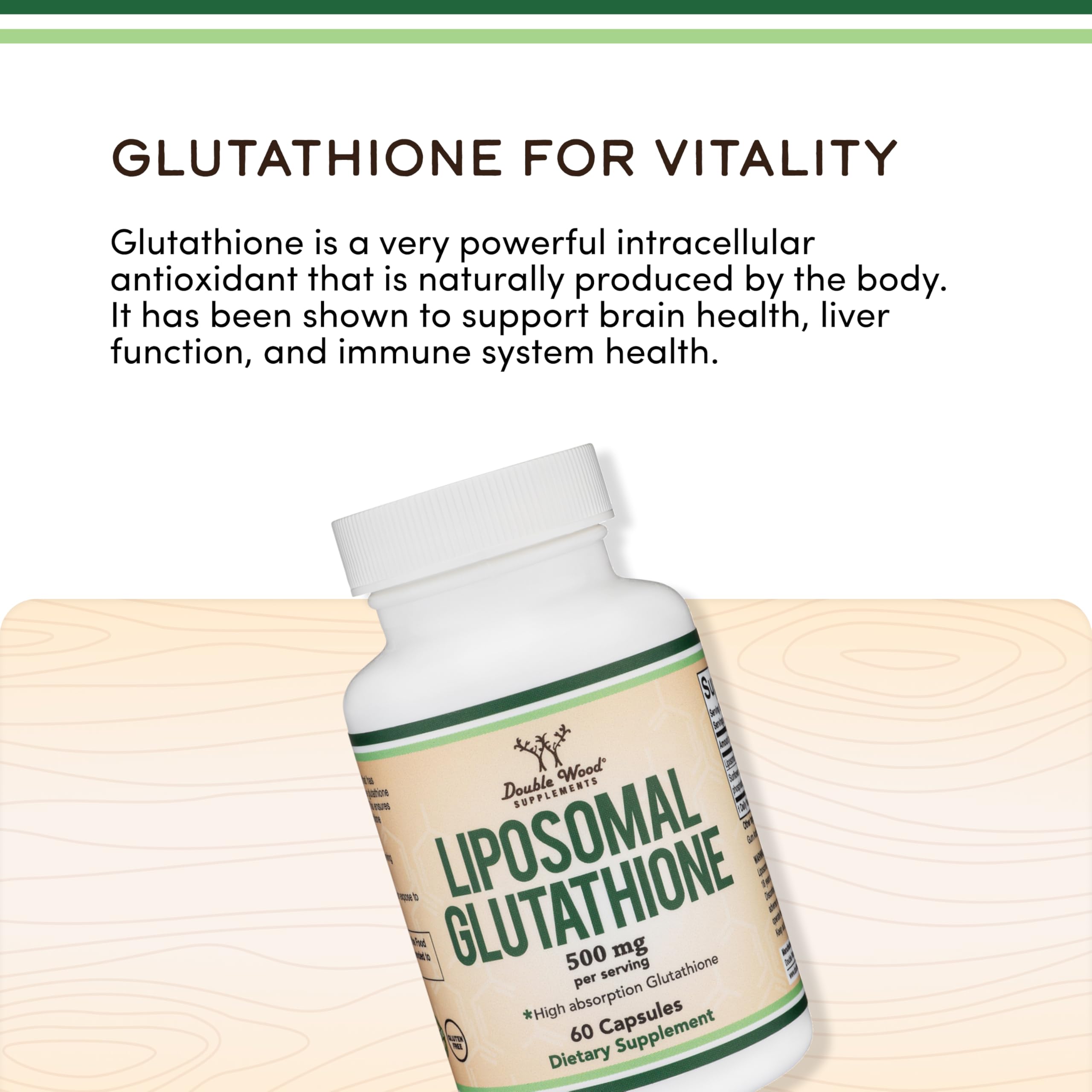 USA manufacturing badge for Double Wood Liposomal Glutathione