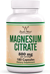 Double Wood Magnesium Citrate bottle front view, supporting occasional constipation comfort.