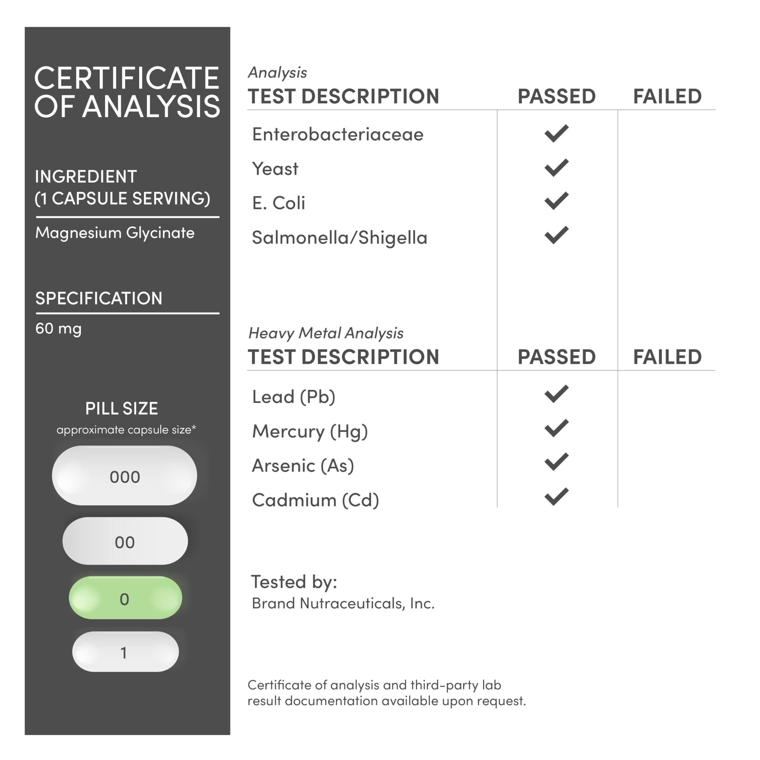 Vegan-safe certification on Double Wood Magnesium Glycinate bottle