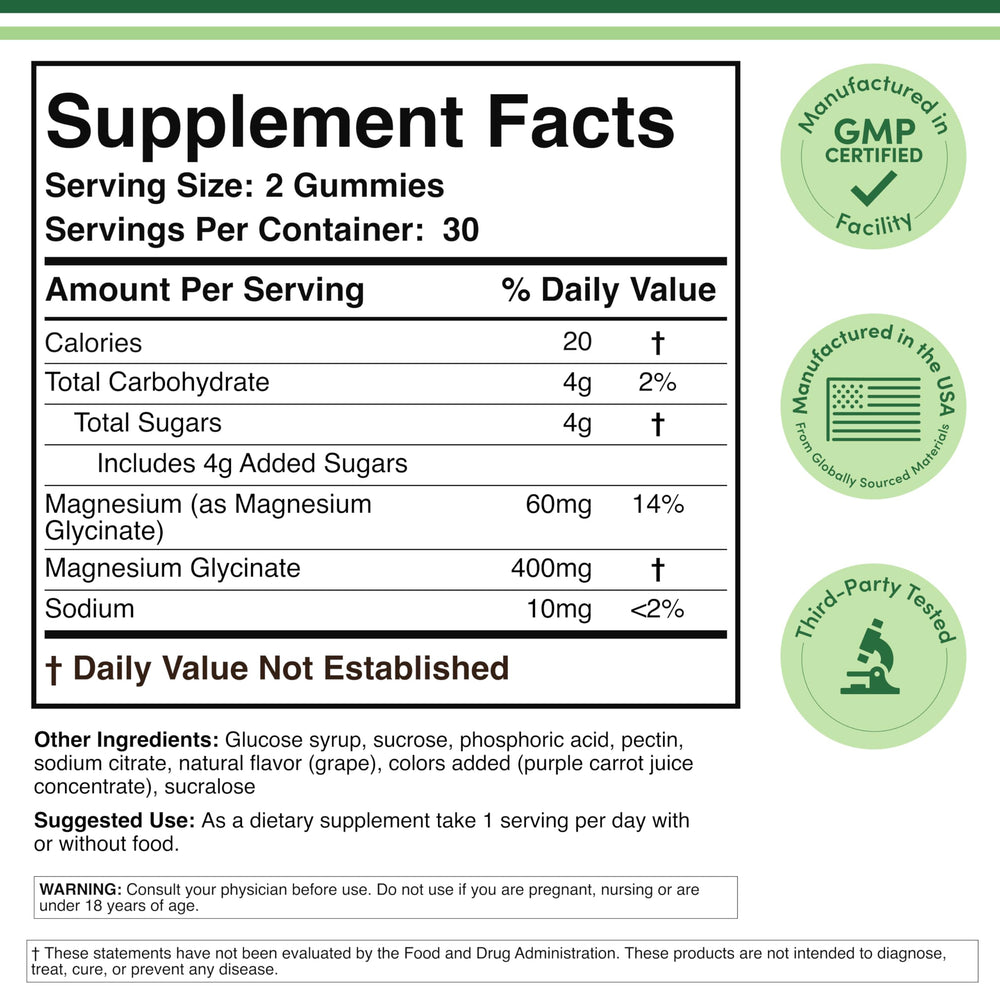 Closeup of gummies emphasizes soft texture and pleasant grape taste.