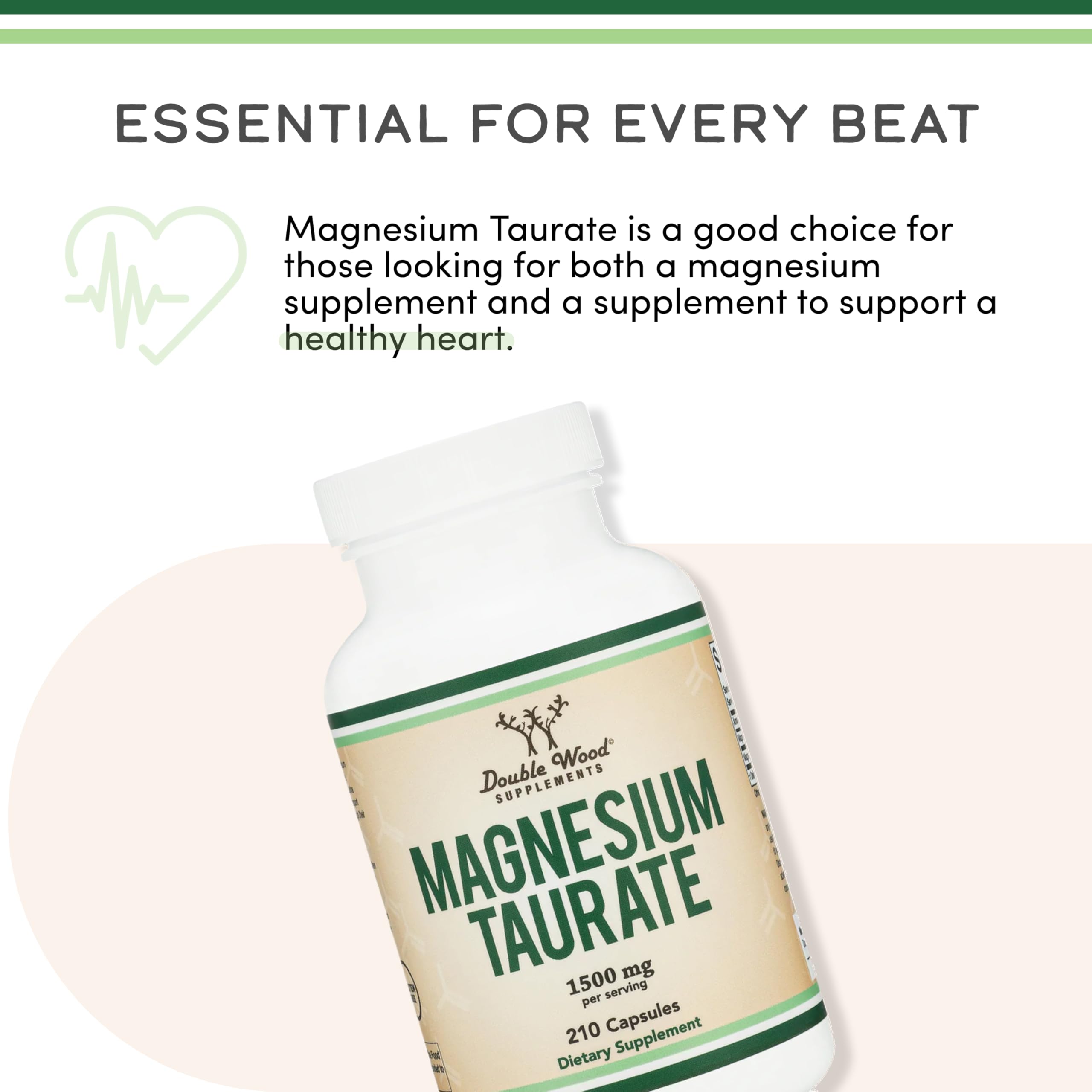 Double Wood Magnesium Taurate tested for microbes and heavy metals.