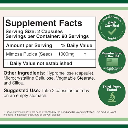 Mimosa Pudica seed capsules close-up showing vegetarian formula for digestive ease.
