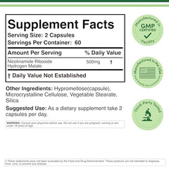Double Wood Nicotinamide Riboside label detail highlighting ingredients and USA manufacturing.