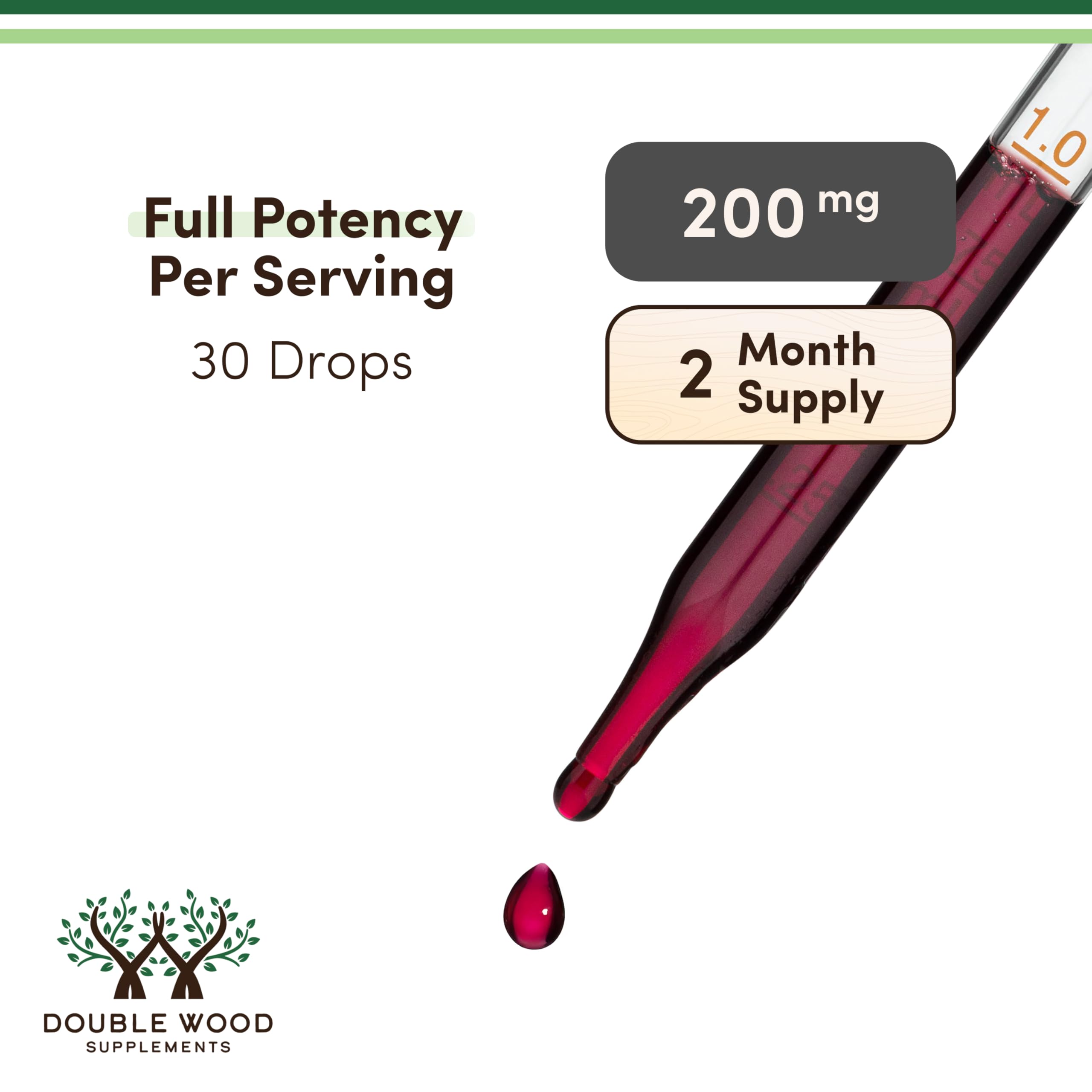 Boxed Double Wood Organic Elderberry Liquid packaging signaling quality.