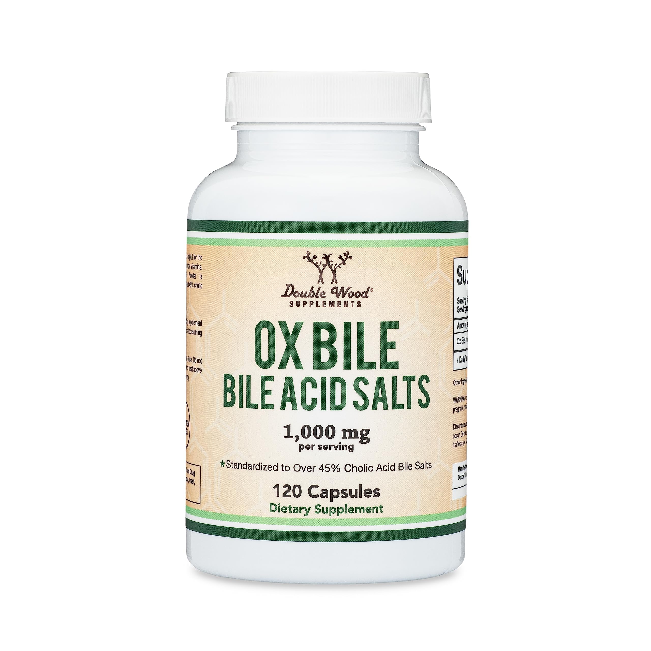 Double Wood Ox Bile packaging box emphasizes pure, tested quality.