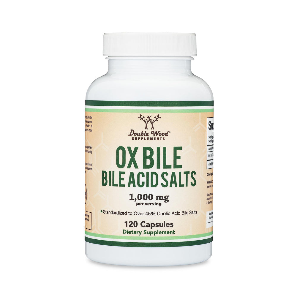 Double Wood Ox Bile packaging box emphasizes pure, tested quality.
