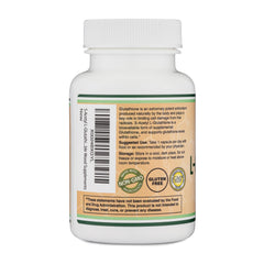 Double Wood S-Acetyl L-Glutathione USA-made product image emphasizing quality and gluten-free standards