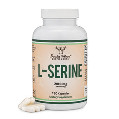 Double Wood L-Serine bottle front for potential daily mood support