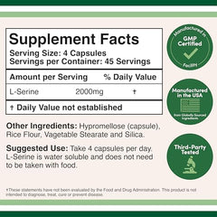 Double Wood L-Serine capsules close-up for vegetarian daily use