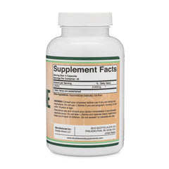 Double Wood L-Serine serving size visual showing 2,000 mg per serving