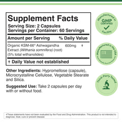 Ashwagandha capsules from Double Wood ready for everyday stress management