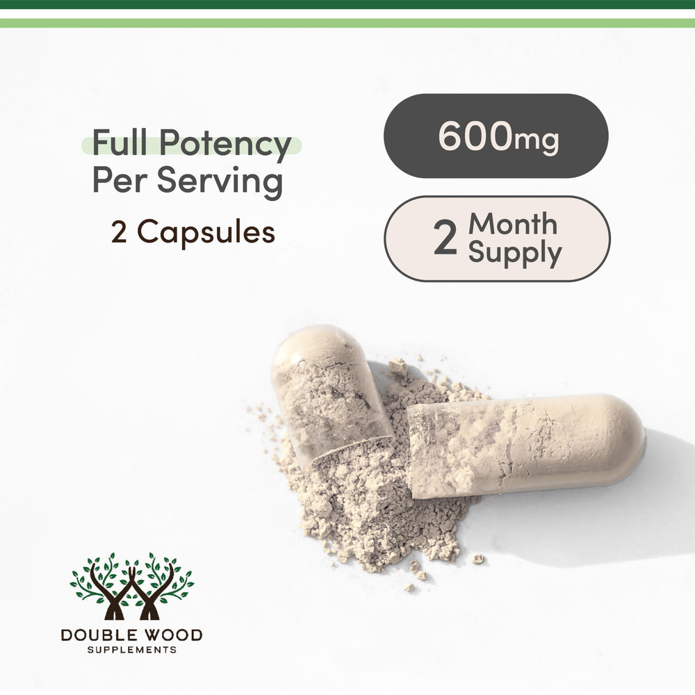 60-capsule serving size illustration for 30 days