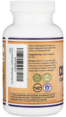 Label of Double Wood Supplements Cissus Quadrangularis Super Extract highlighting non-GMO and gluten-free quality