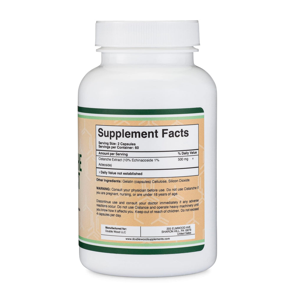 Sealed Double Wood Cistanche Tubulosa capsules ready for daily routine