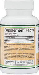 Double Wood luteolin gluten-free label emphasizing polyphenol antioxidant benefits