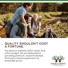 Double Wood amino acid powder dispensing scoop on a shaker illustrates easy mixing.