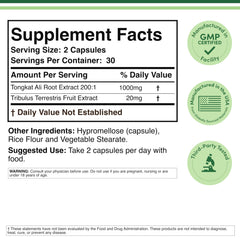 Close-up of Tongkat Ali extract capsules for convenient daily use
