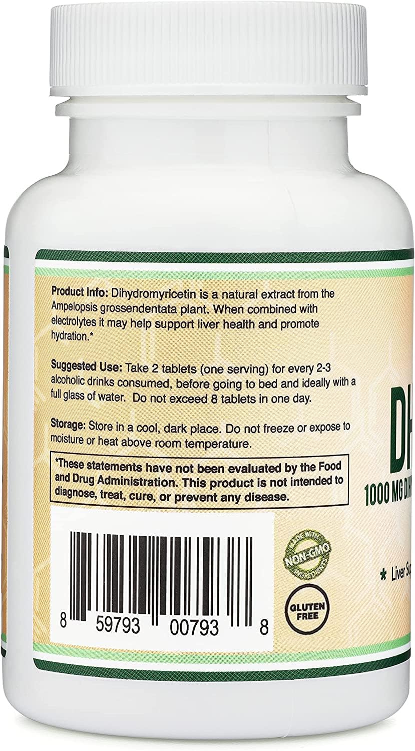 Pouring DHM1000 tablets into a glass for easy daily use