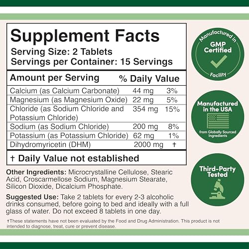 Double Wood DHM1000 tablets close-up highlighting high potency