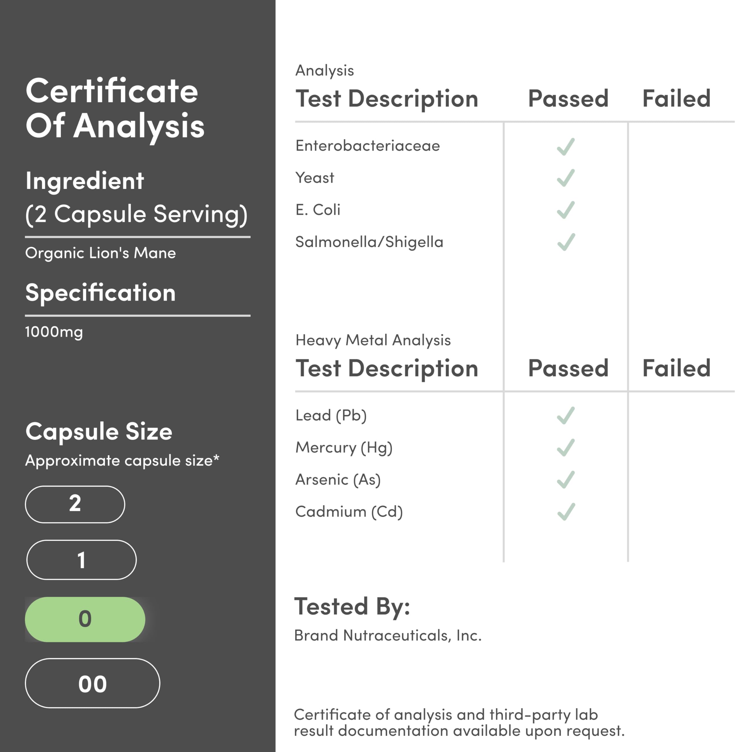 Globally sourced ingredients label communicates quality and transparency.