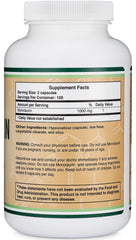 Double Wood Monolaurin packaging shows Made in USA seal for quality.