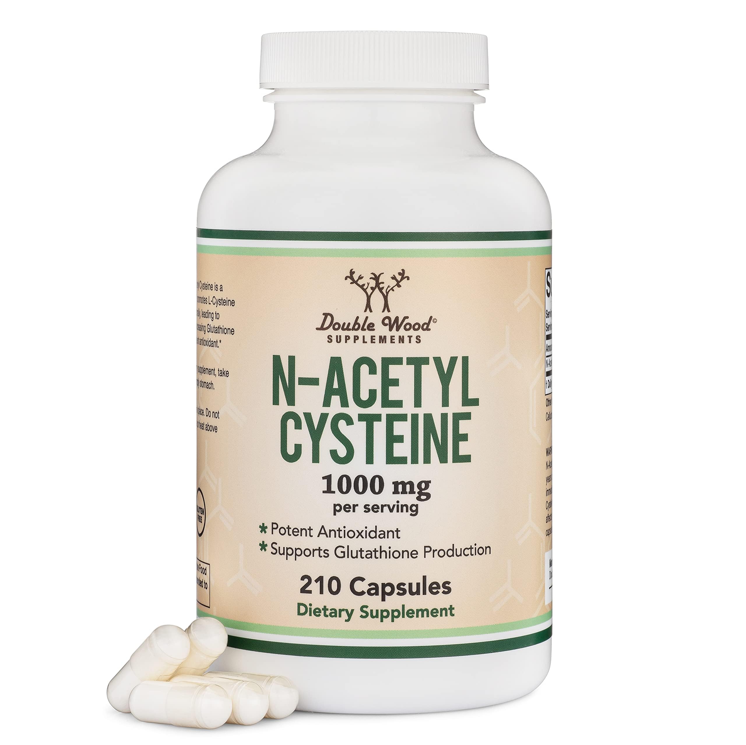 Double Wood NAC bottle front for easy daily antioxidant support