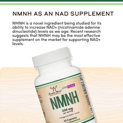 Double Wood NMNH packaging graphic emphasizing NMNH as a science-backed ingredient.