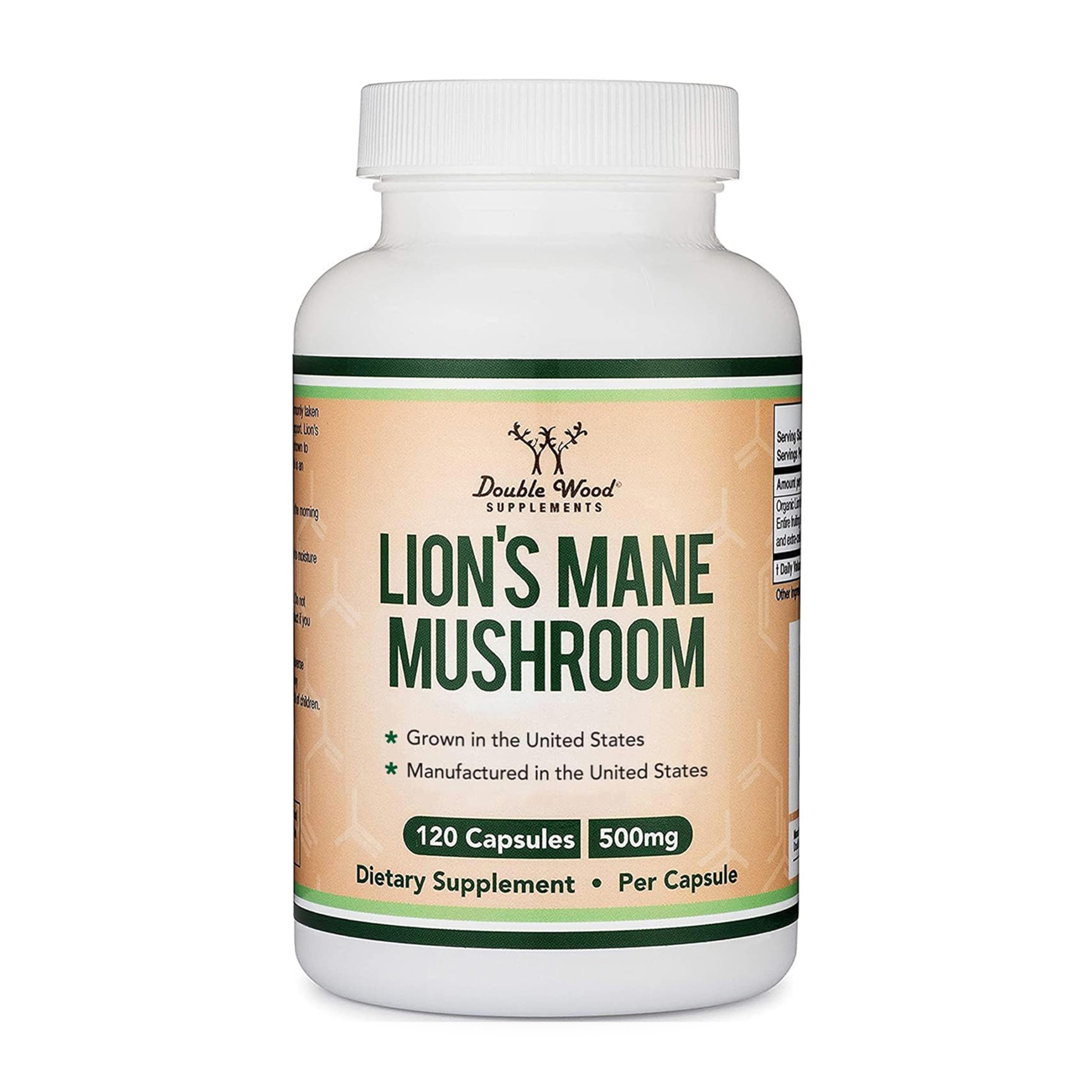 Double Wood Lions Mane bottle for daily focus support.