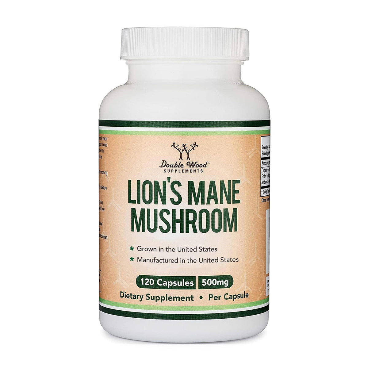 Double Wood Lions Mane bottle for daily focus support.