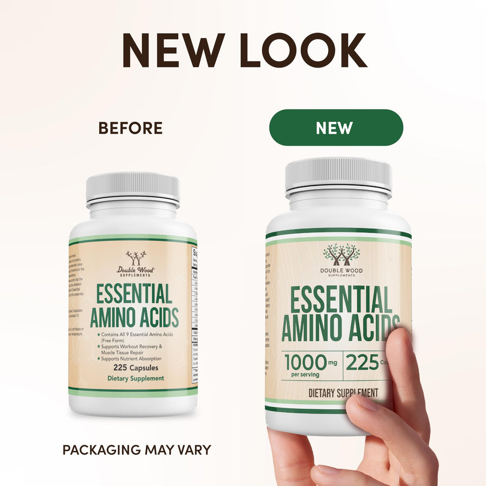 Double Wood sealed supplement bottle on shelf conveys trust and long shelf life.