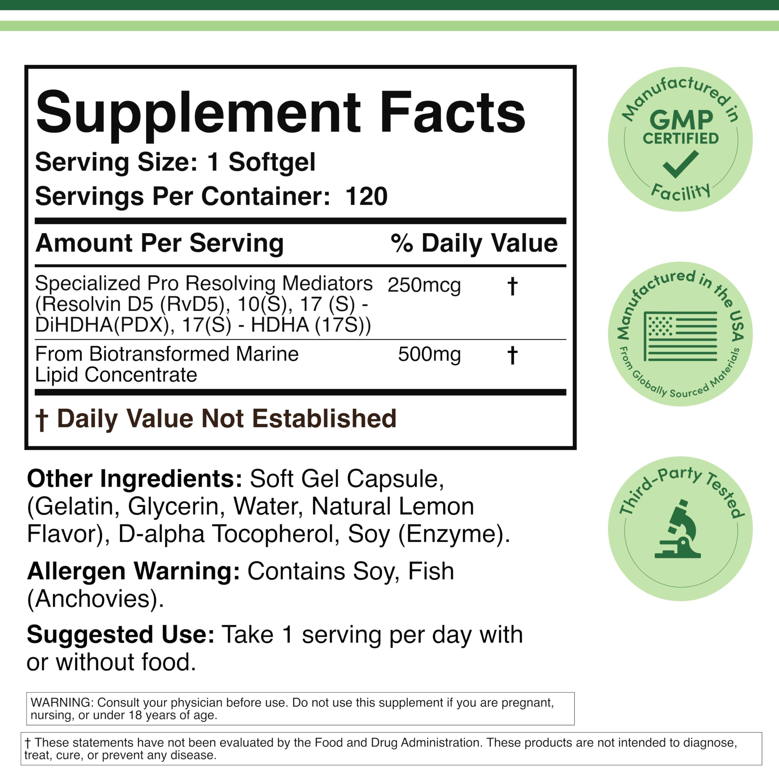 Double Wood SPM Max softgel close-up for convenient daily supplementation.