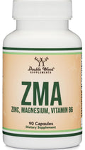 Double Wood Supplements ZMA — 501mg Zinc Magnesium B6, 90 Capsules for Restfulness & Active Living