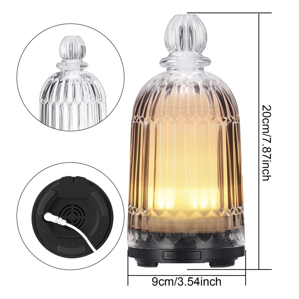 DOUDING 120ml capacity provides hours of gentle mist and calm ambiance.