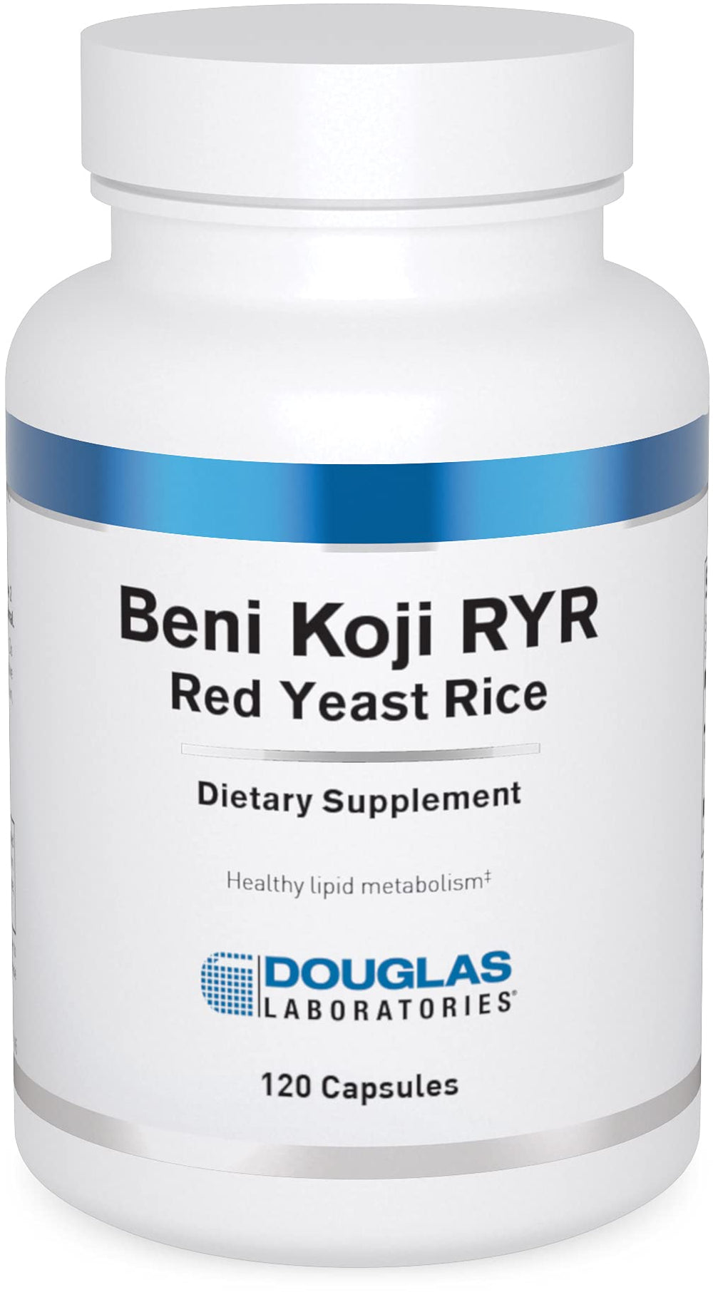 Douglas Laboratories Beni Koji Red Yeast Rice capsules for daily lipid metabolism support.