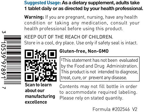 Closeup of Douglas Laboratories Calcium Citrate label emphasizing GMO-free formulation