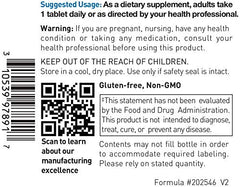 Closeup of Douglas Laboratories Calcium Citrate label emphasizing GMO-free formulation