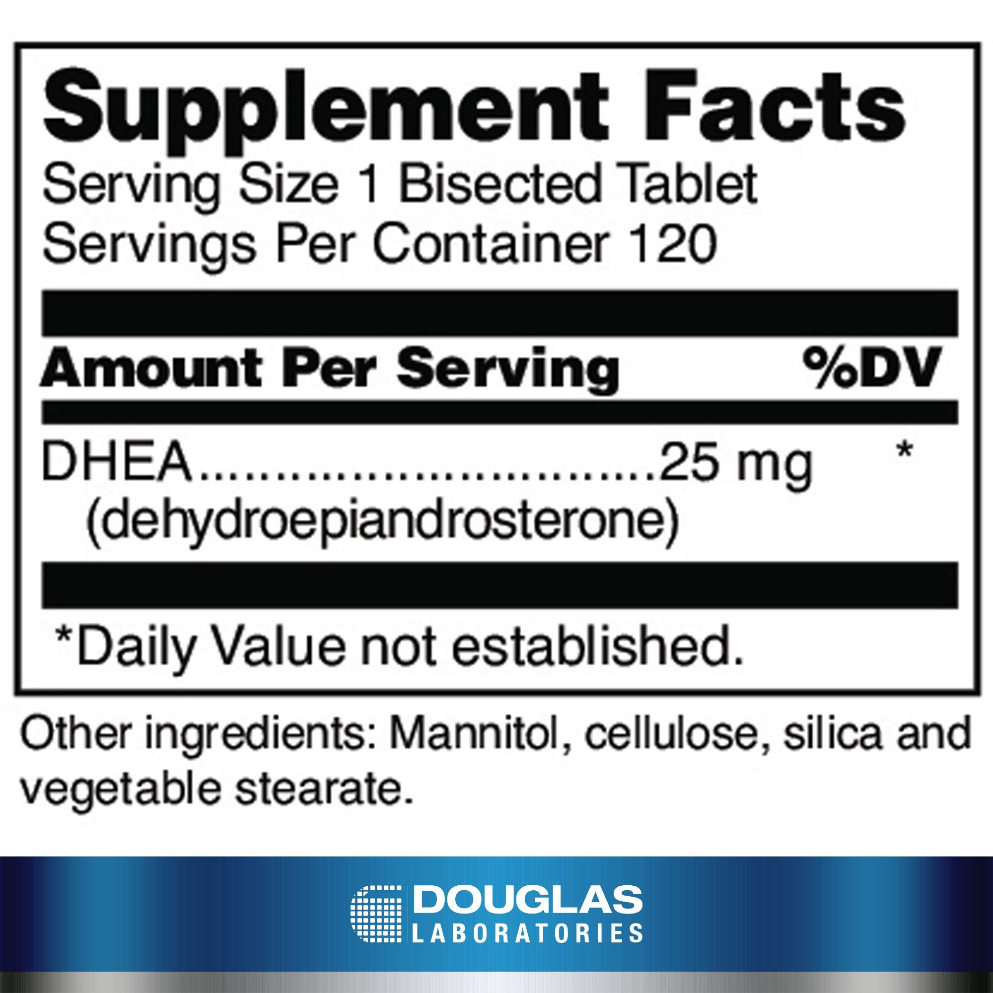 Douglas Laboratories DHEA 25 mg tablets dissolving close-up highlighting fast absorption
