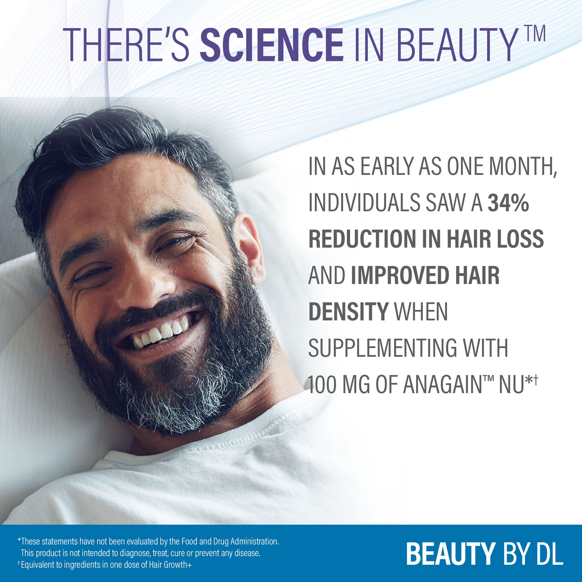 Douglas Laboratories Hair Growth+ anagain-nu pea shoot extract shown as a unique component