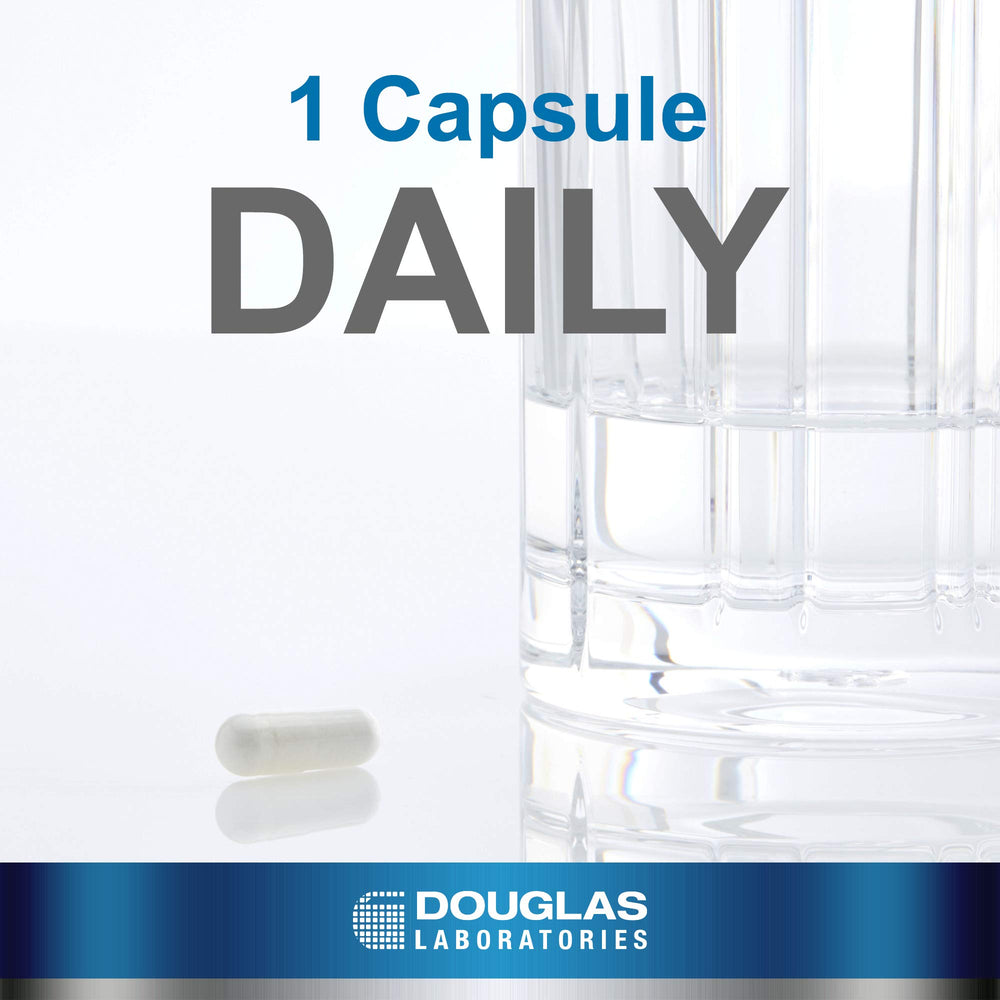 Front of L-Serine package by Douglas Laboratories highlighting 60 capsules.