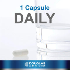 Front view of Douglas Laboratories Magnesium Citrate bottle emphasizing heart health support.