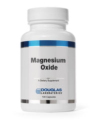 Douglas Laboratories Magnesium Oxide bottle showing seal for daily heart and bone support.