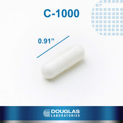 Douglas Laboratories C-1000 pour capsules illustrating easy daily intake.