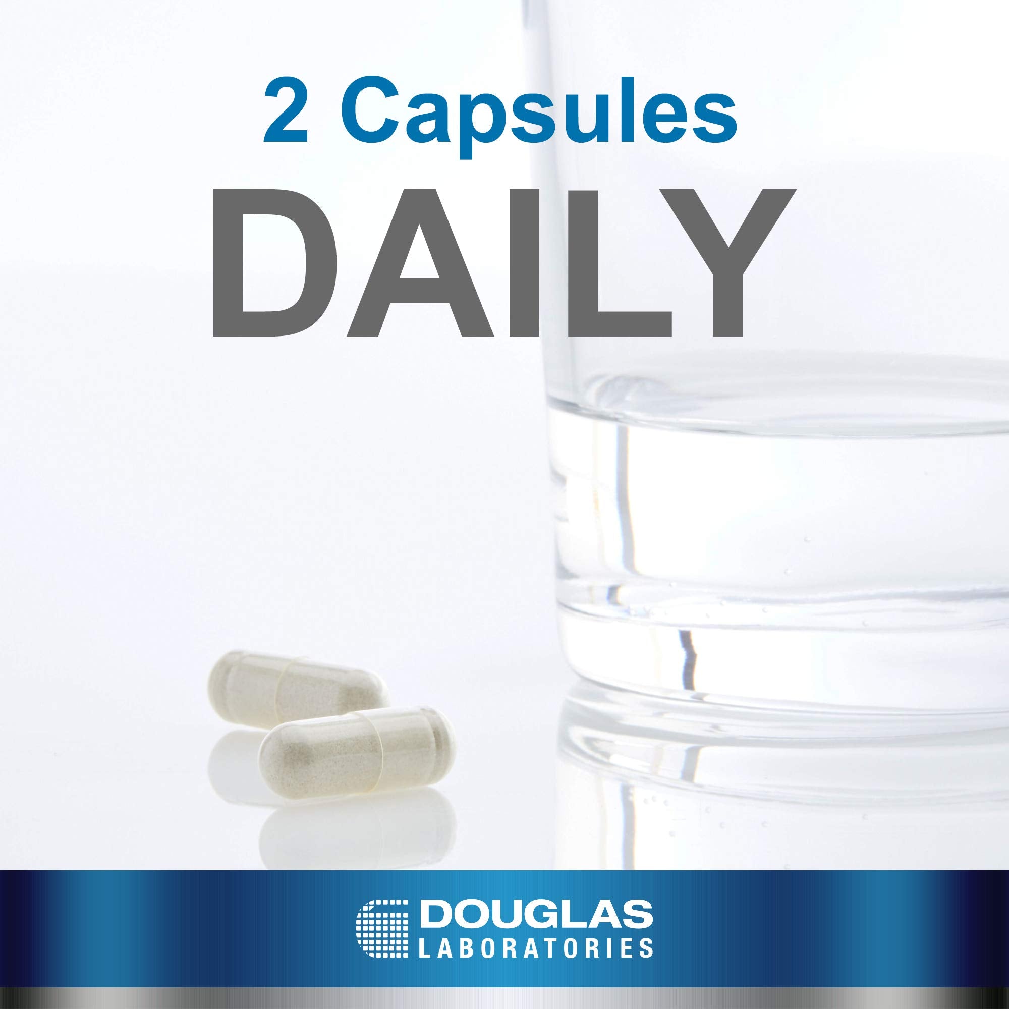 Douglas Laboratories label shows GMP quality control and vegetarian formulation.