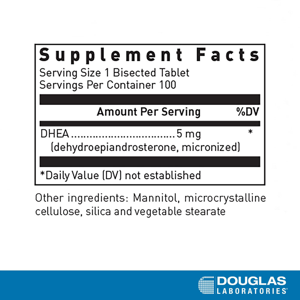 Douglas Laboratories DHEA 5 mg dissolvable tablet dissolves in mouth for quick use