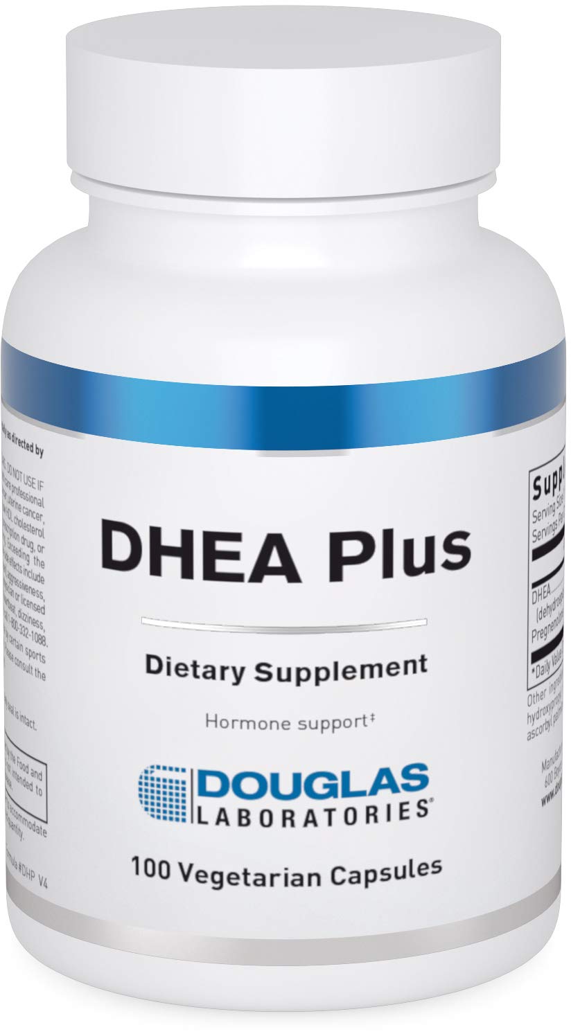 Douglas Laboratories DHEA Plus bottle for energy metabolism support.